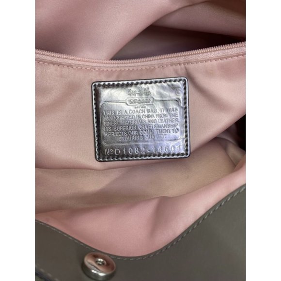 COACH Animal Embossed Leather Gray Shoulder Bag - Picture 13 of 16